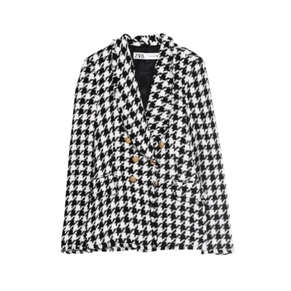 Zara Houndstooth Blazer